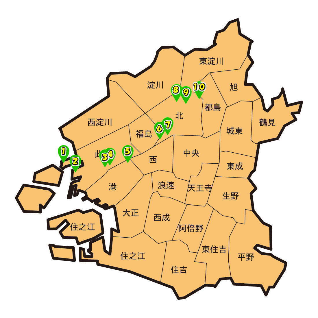 大阪市内北西部